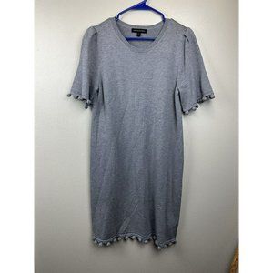 Banana Republic Womens Small Gray Short Cap Sleeve Tunic Pullover Sweater Dress